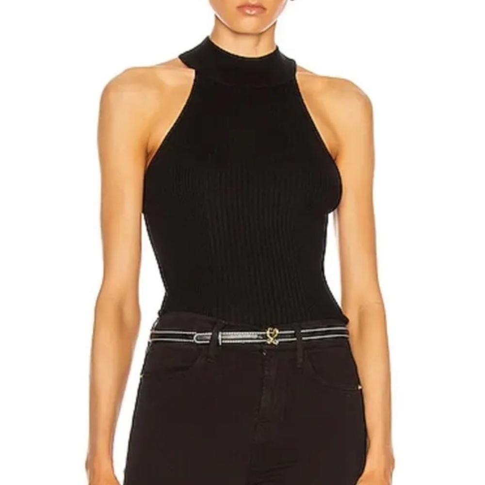 FRAME Luxe Halter Sweater in Black size L